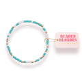 Turquoise and White Sprinkle Bracelet
