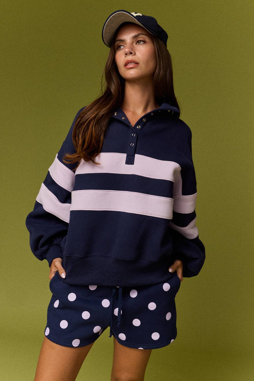 Stripe Rugby Pullover