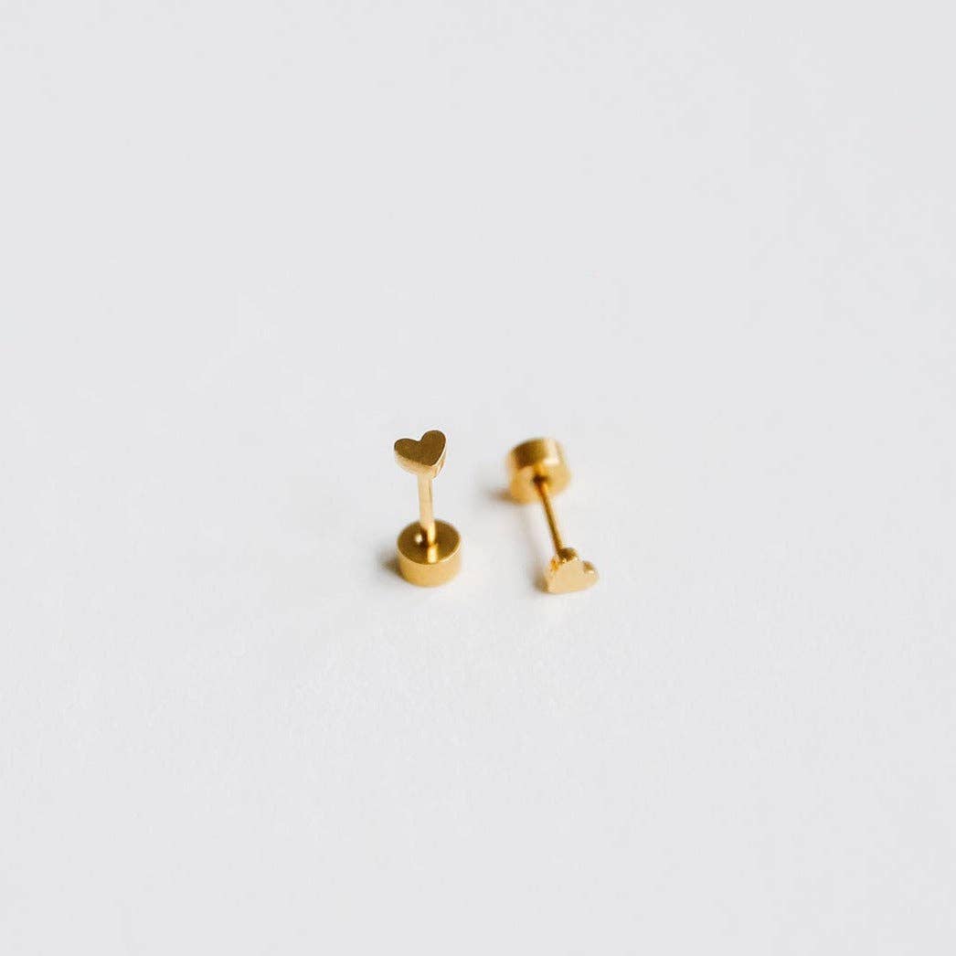 Mini Heart Stud Earrings