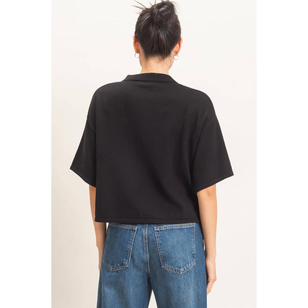 Collared V-Neck Sweater