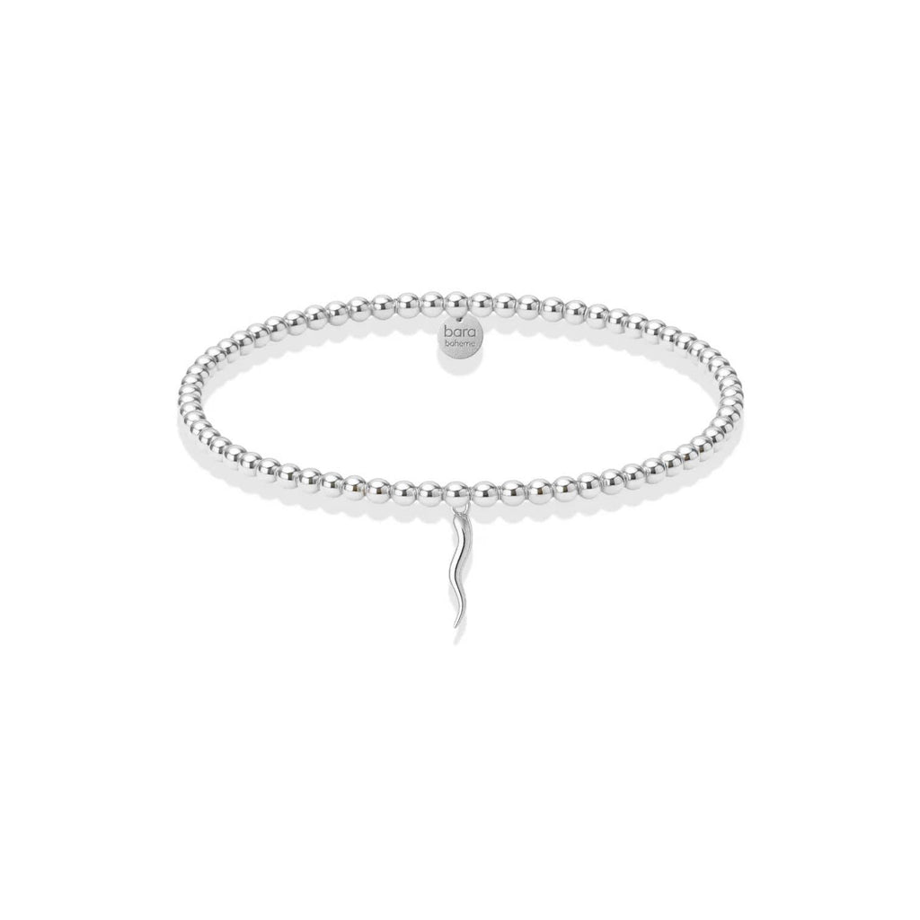 Italian Horn Charm | sterling silver bracelet