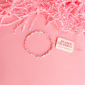 Hot Pink and Lilac Sprinkle Bracelet (KIDS SIZE)