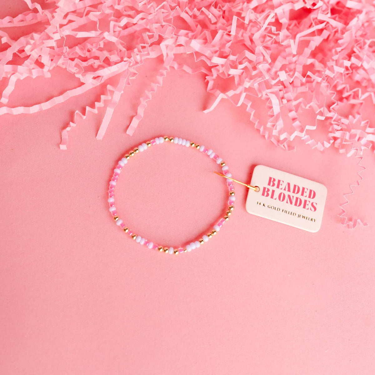 Hot Pink and Lilac Sprinkle Bracelet (KIDS SIZE)