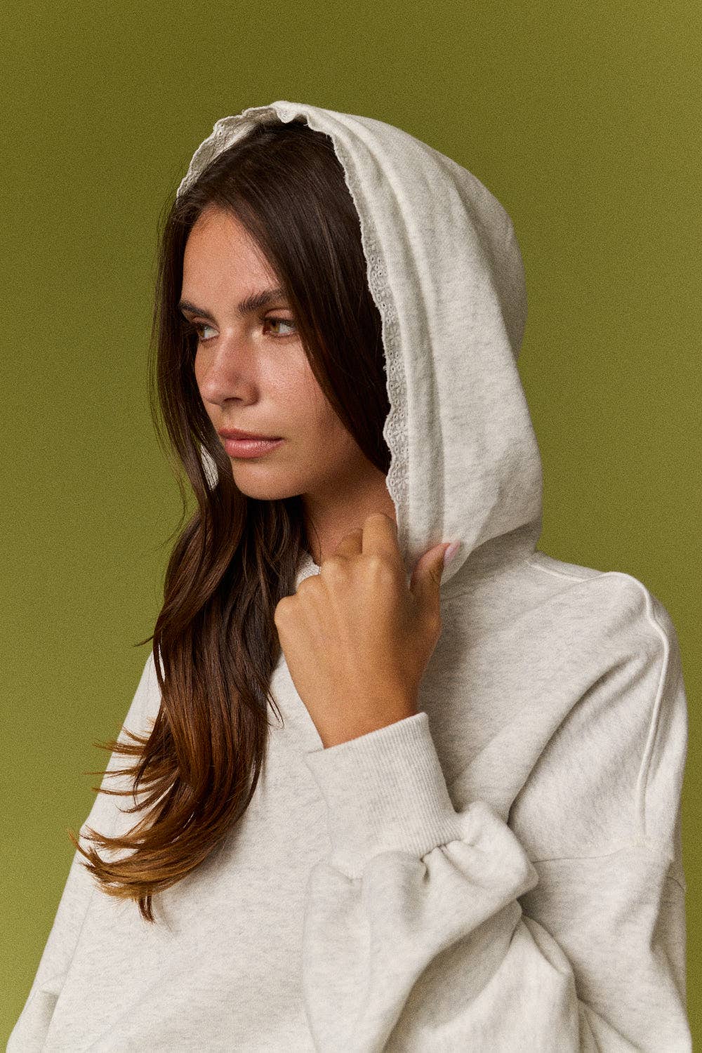 Lounge Hoodie w/ Lace Detail