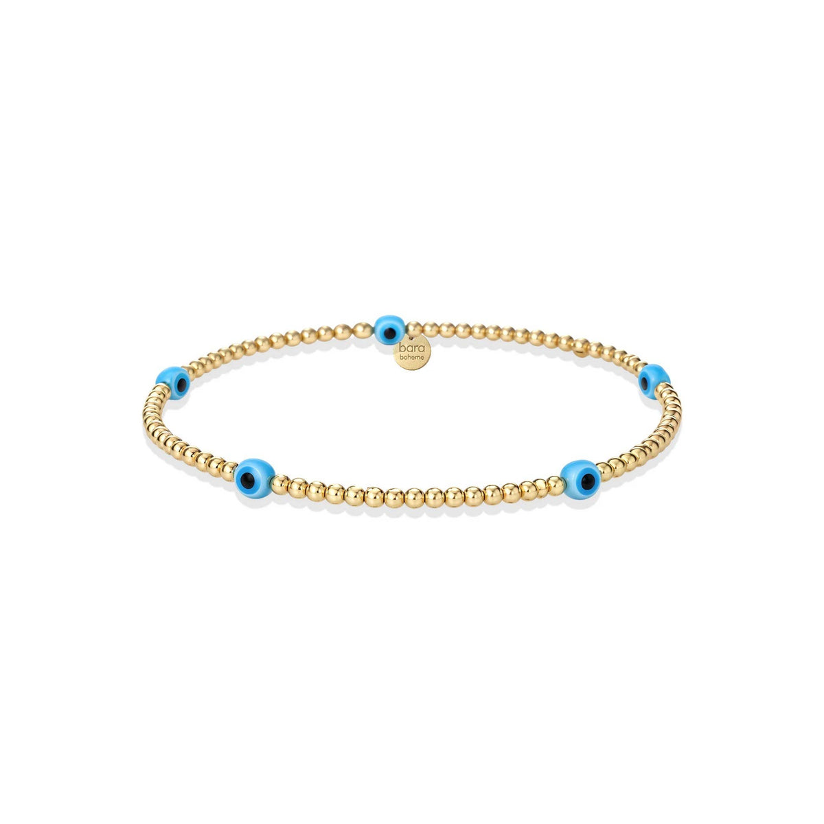 Evil Eye Gold Filled Beaded Bracelet