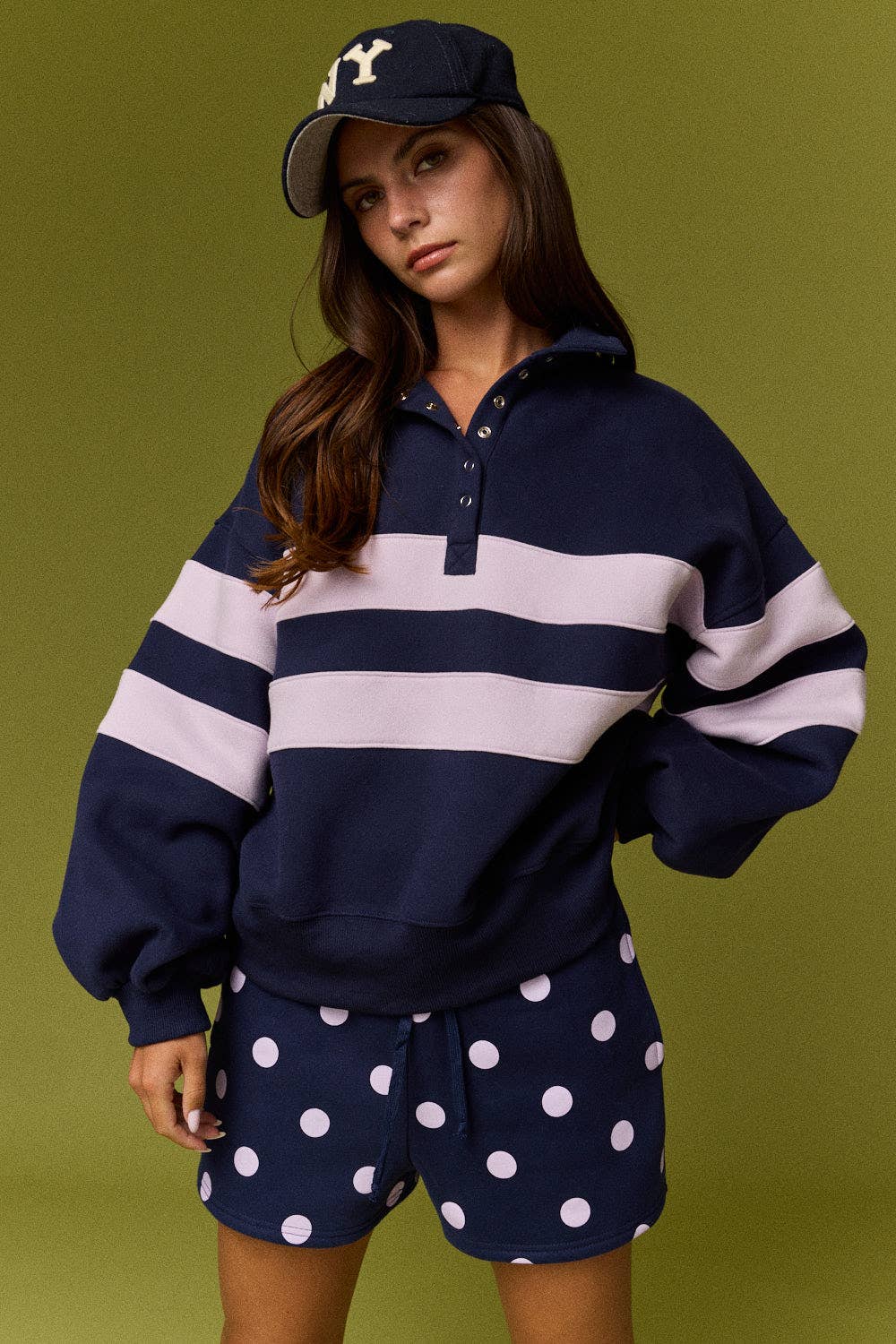 Stripe Rugby Pullover