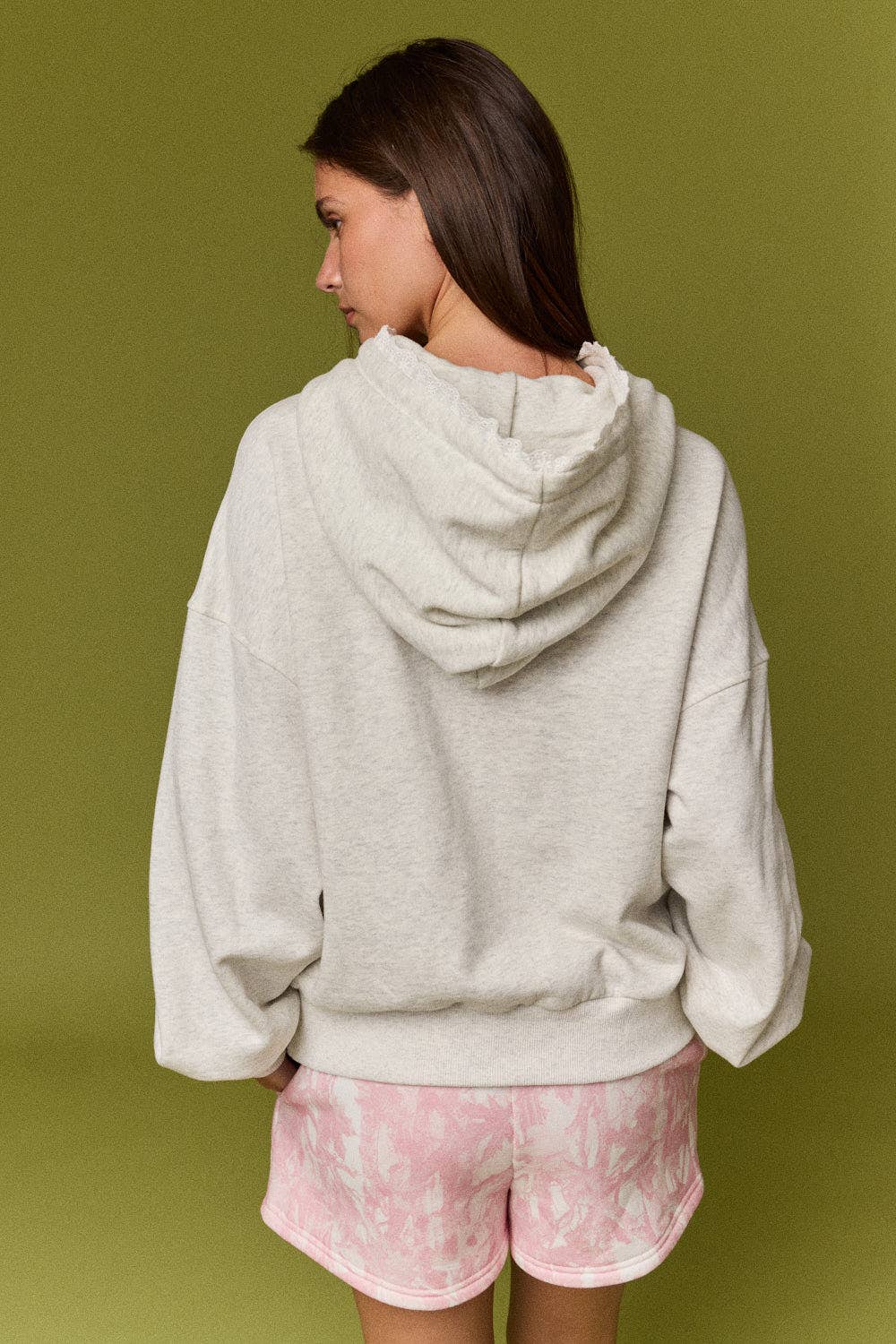 Lounge Hoodie w/ Lace Detail