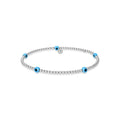 Evil Eye Sterling Silver beaded bracelet