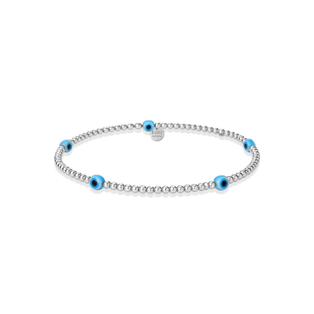 Evil Eye Sterling Silver beaded bracelet