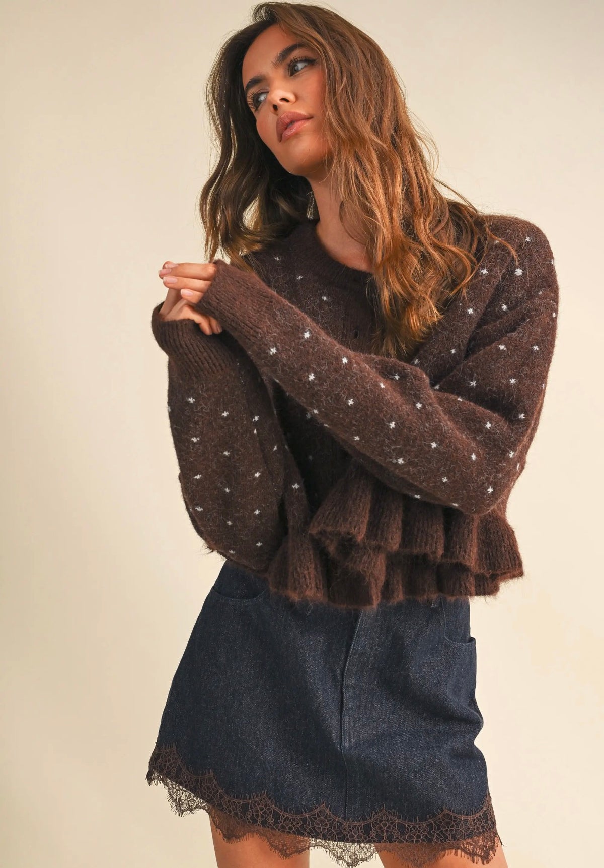 lace hem skirt