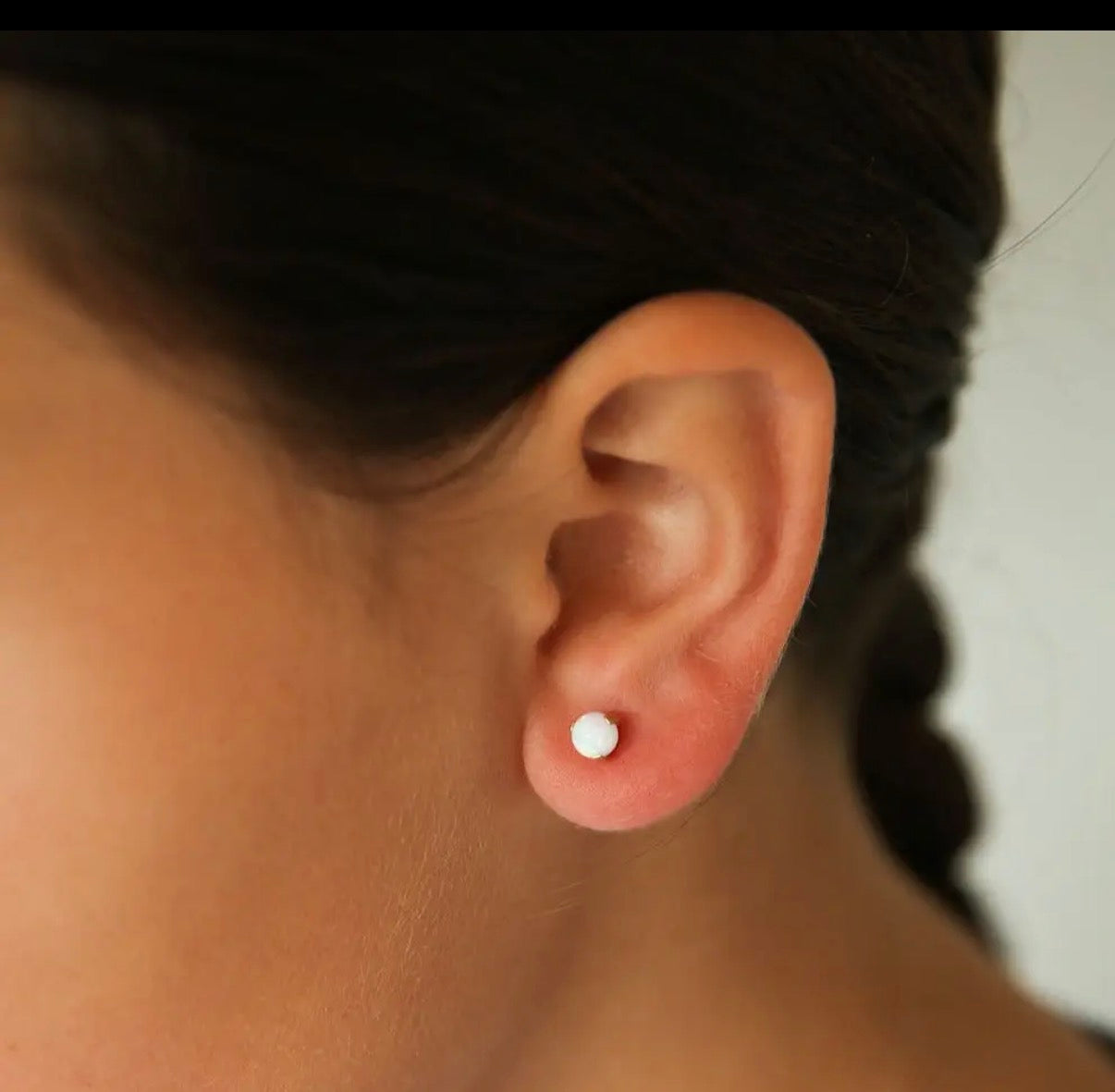 Opal stud earrings