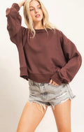 Ribbed crew neck