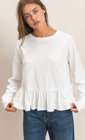 Peplum long sleeve