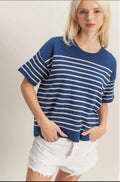 Striped Short Sleeve Top