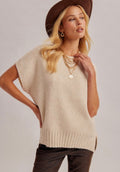 SLEEVELESS OVERSIZED SWEATER VEST