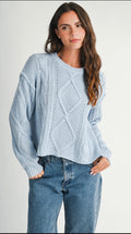 Ocean cable knit sweater