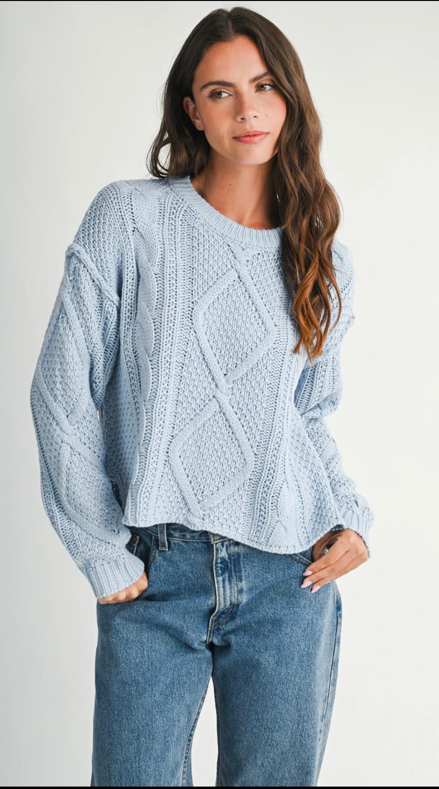 Ocean cable knit sweater