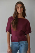 BOATNECK TOP WITH BOW