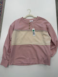 Pink block sweater
