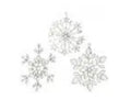 4" crystal jeweled snowflake ornament