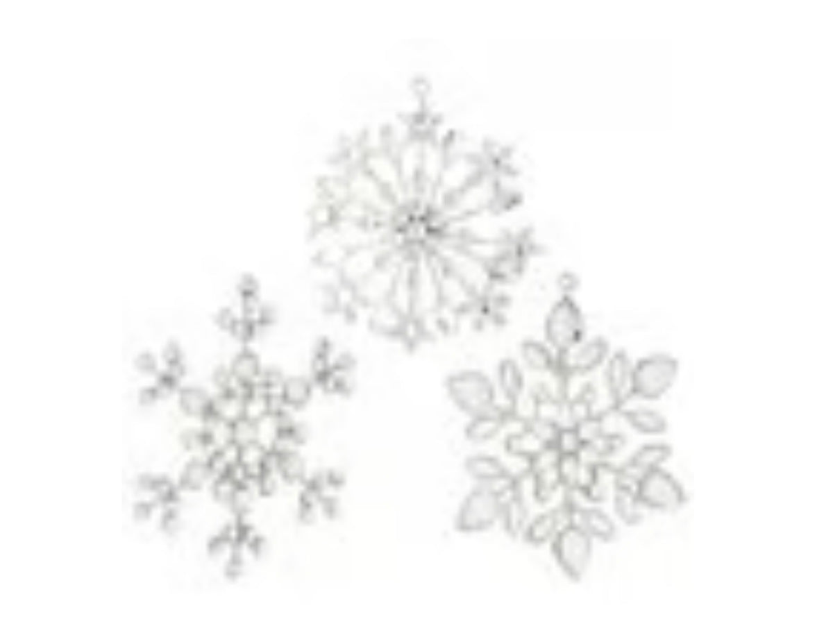 4" crystal jeweled snowflake ornament