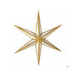 6" Mirrored star ornament