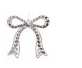 7.25" clear jeweled bow ornament