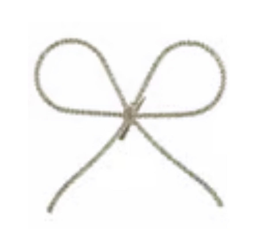 8.5 " bow clip on ornament
