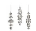 6.5" clear jewel drop ornament