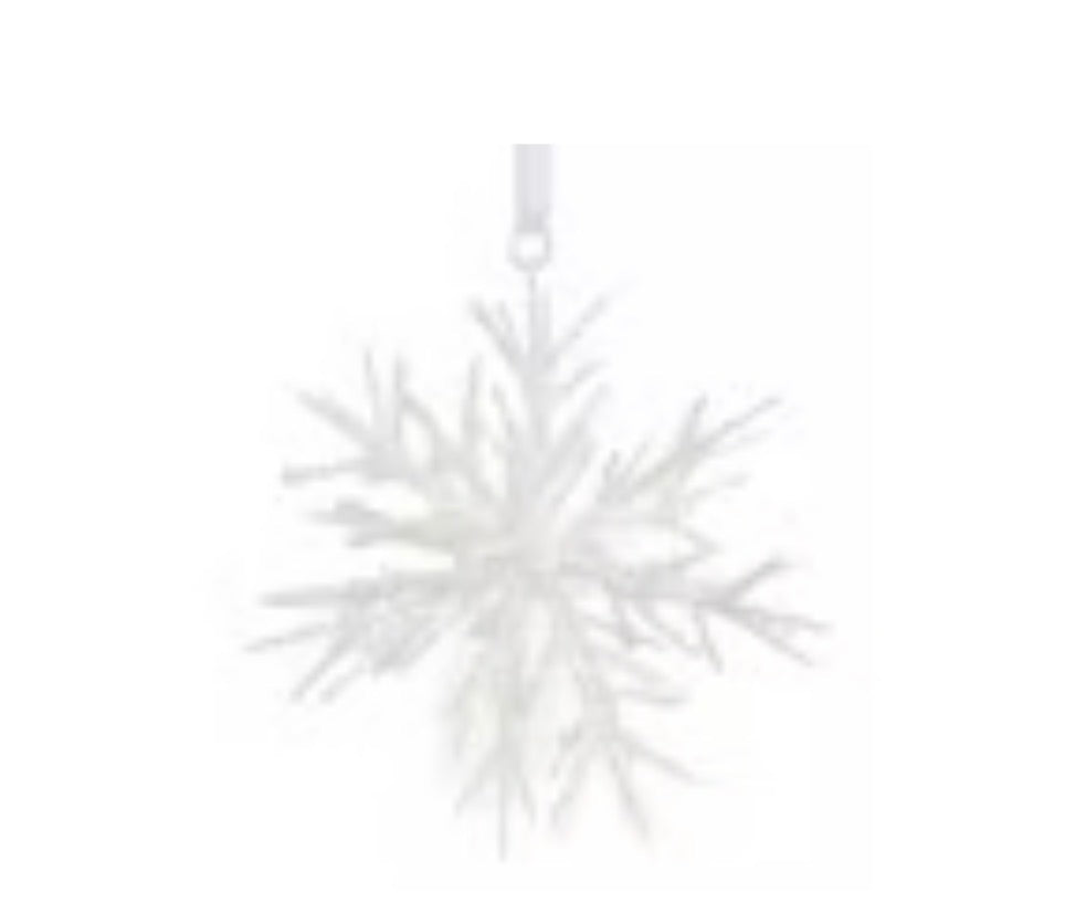 7" icy snowflake ornament