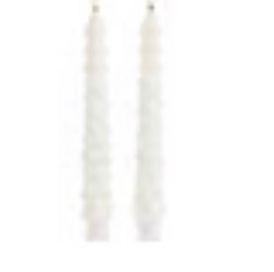 10.5" glittered white tree candles