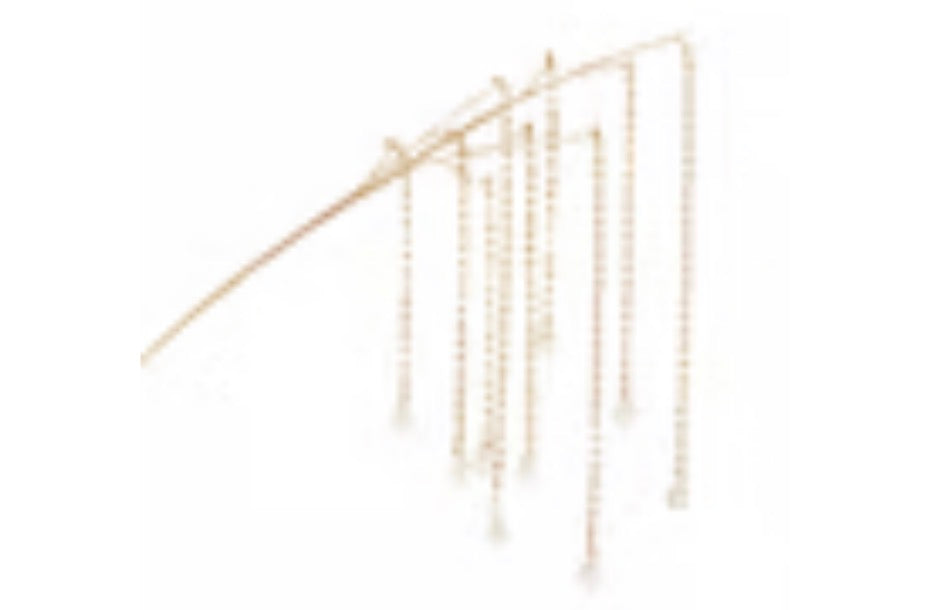 37" gold rhinestone and jewel spray