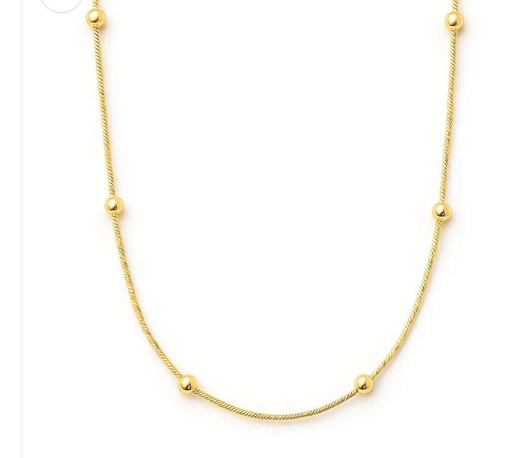 BEADED BALL CHAIN NECKLACE