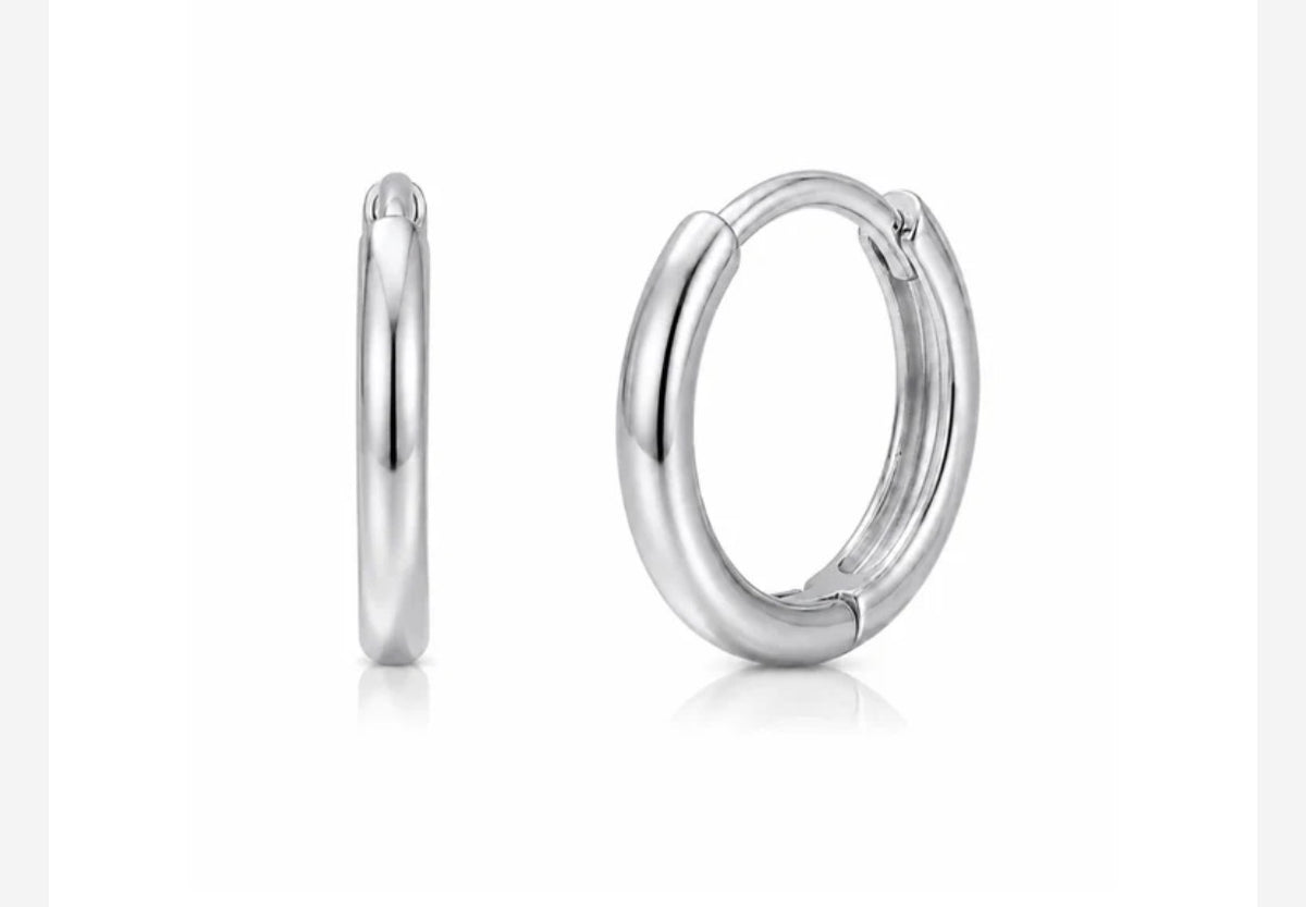 MINI HOOP EARRINGS SILVER