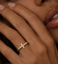 SIDEWAYS CROSS RING