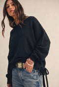 side tie knit sweater