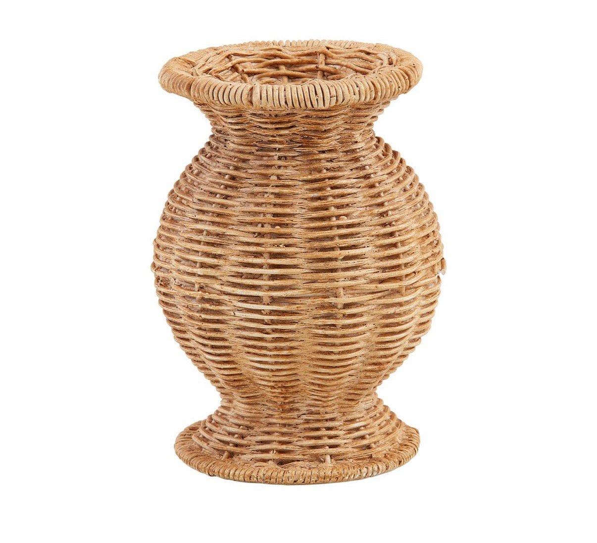 Wide basket vase