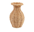 Flared basket weave vase