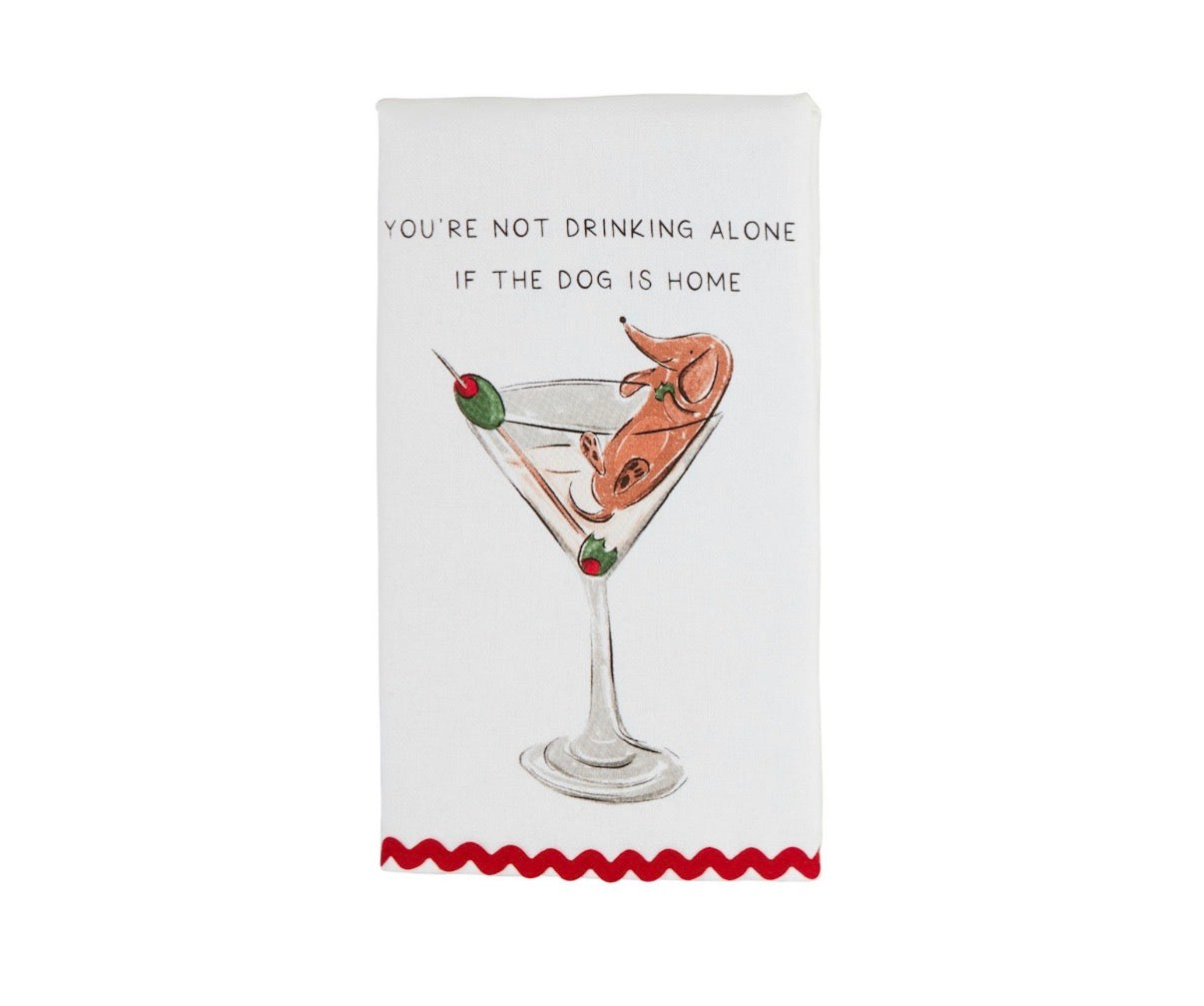 Martini dog towel