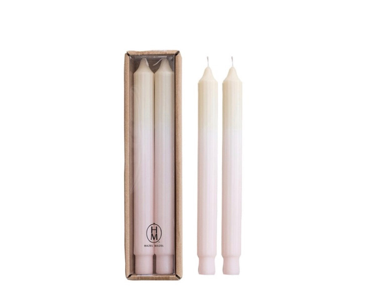 Pink/white candles