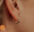 Gold Lola  floral hoops
