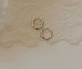 Silver Lola floral hoops