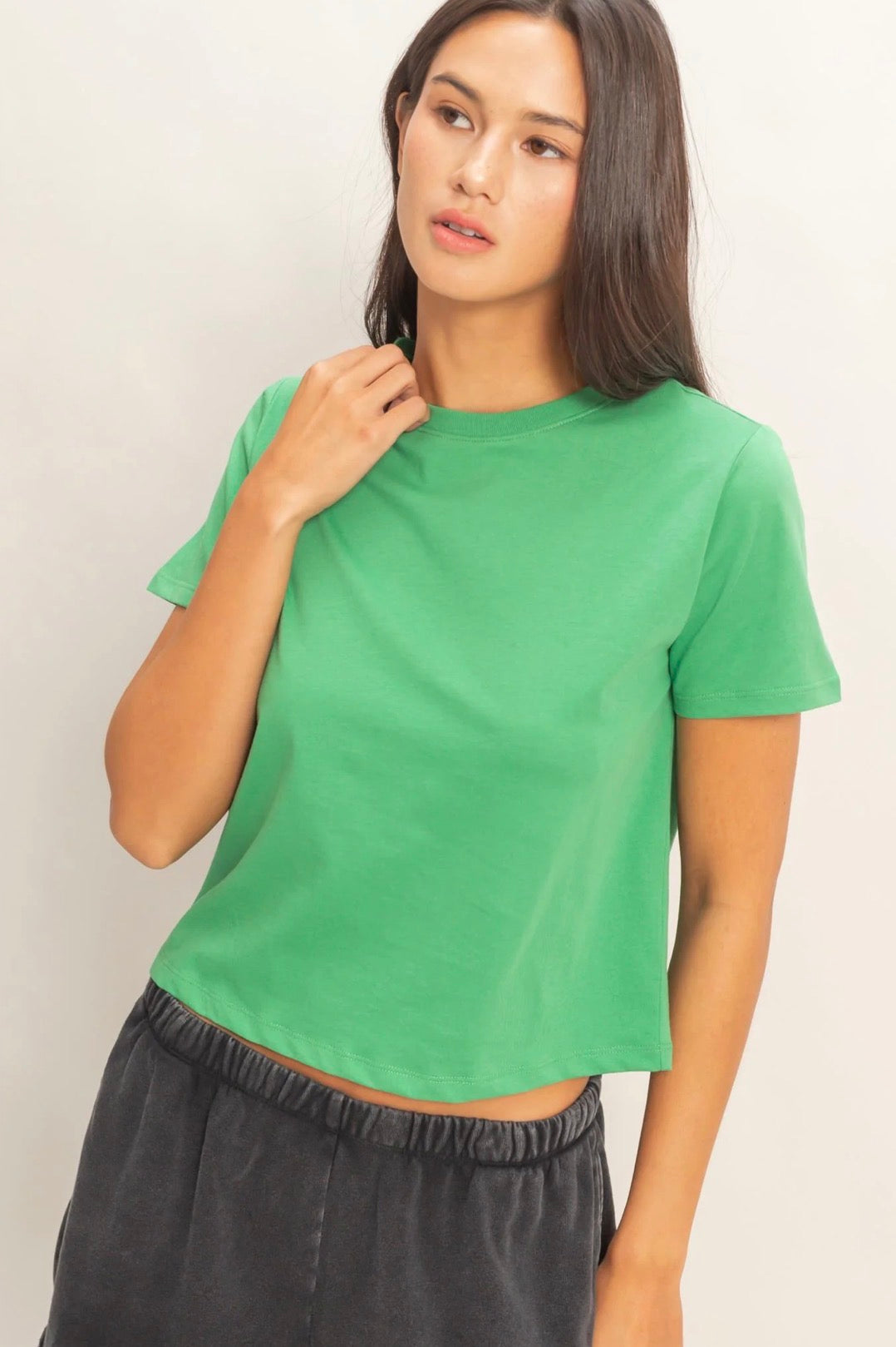 Crew neck cotton t-shirt