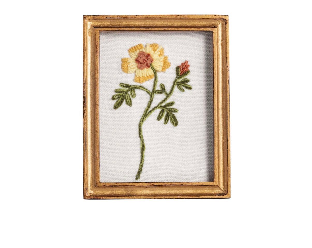 YELLOW EMBROIDERY ART