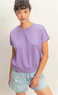Crew Neck Short Sleeve Top