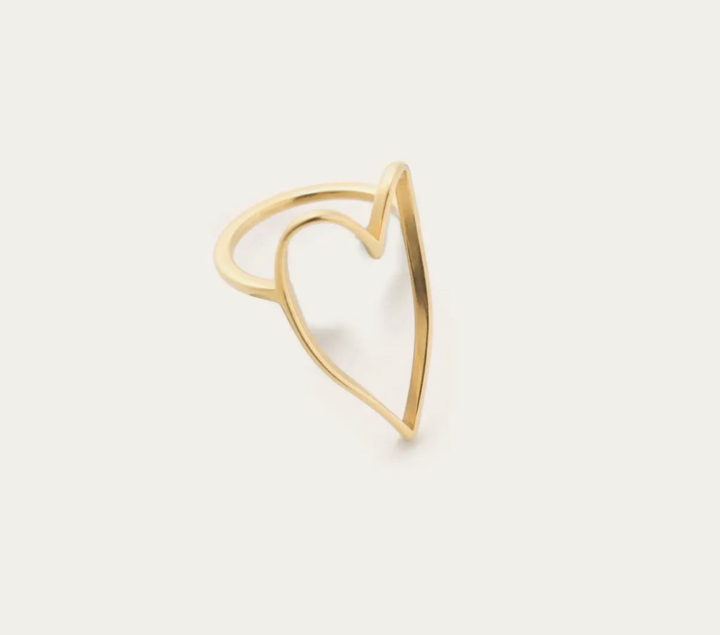 Waterproof Gold Heart Ring