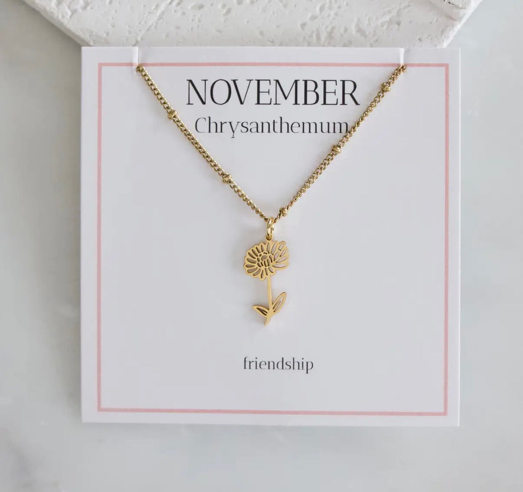 Birth Flower Necklace