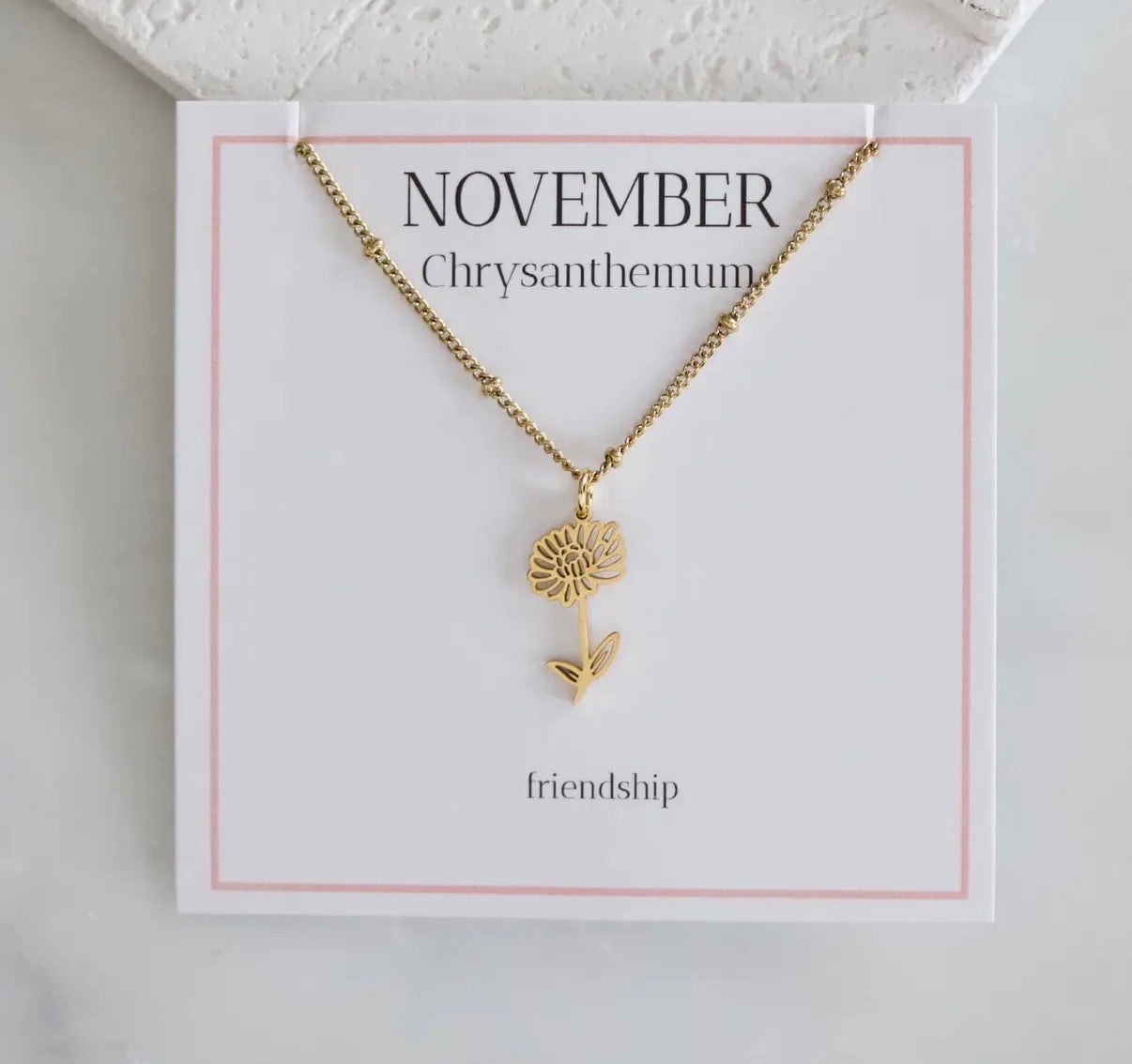 Birth Flower Necklace