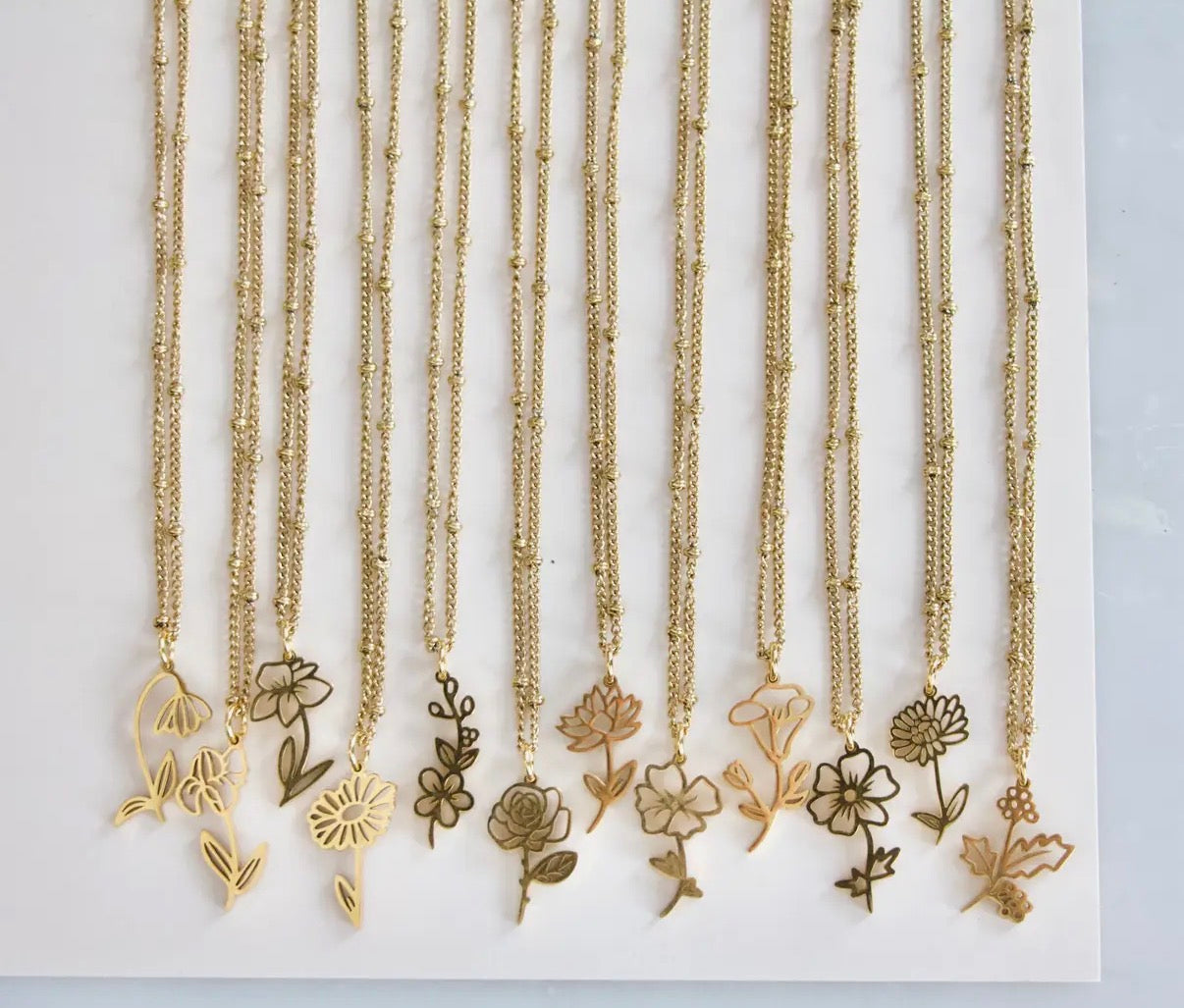 Birth Flower Necklace