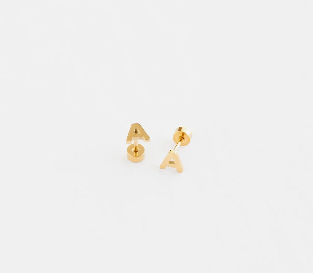 INITIAL STUD EARRINGS